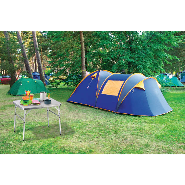 Camp Active Campingtafel - Inklapbaar - In Hoogte Verstelbaar 25 tot 59CM - Tafelblad 75 x 55 CM - Wit