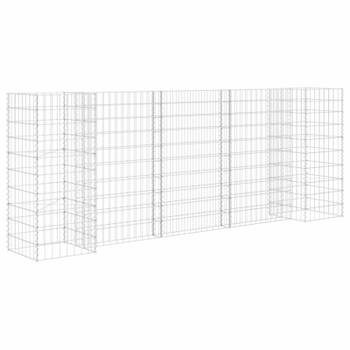 vidaXL Gabion plantenbak H-vormig 260x40x100 cm staaldraad