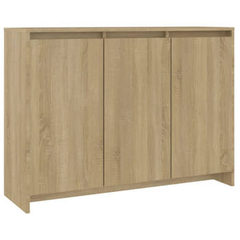 vidaXL Dressoir 102x33x75 cm bewerkt hout sonoma eikenkleurig