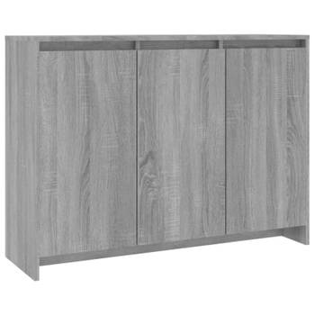 vidaXL Dressoir 102x33x75 cm bewerkt hout grijs sonoma eikenkleurig