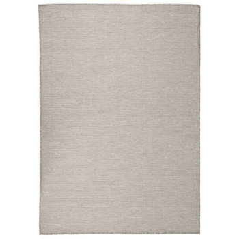 vidaXL Buitenkleed platgeweven 160x230 cm taupe