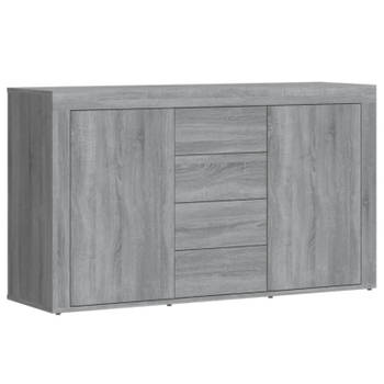 vidaXL Dressoir 120x36x69 cm bewerkt hout grijs sonoma eikenkleurig