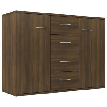 vidaXL Dressoir 88x30x65 cm bewerkt hout bruin eikenkleur