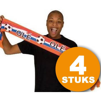 Oranje Feestkleding 4 stuks Oranje Sjaal Nederlands Elftal EK/WK Voetbal