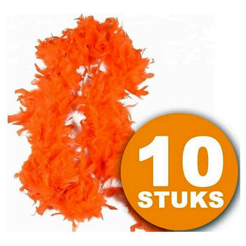 Oranje Feestkleding 10 stuks Oranje Boa 180 cm Feestkleding EK/WK Voetbal Oranje Versiering Versierpakket