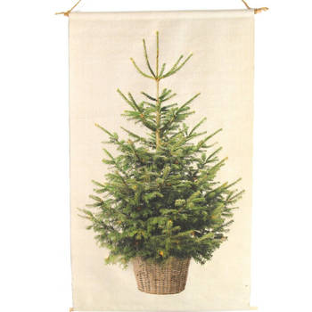 Countryfield Wanddoek Kerstboom met LED - 60 x 110 cm