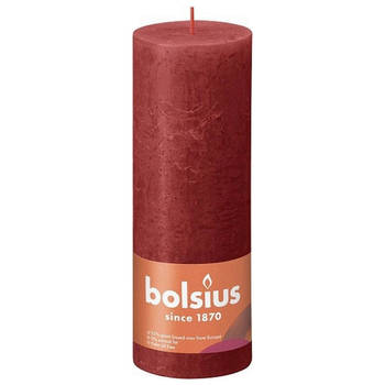 Bolsius Stompkaars Delicate Red Ø68 mm - Hoogte 19 cm - Rood - 85 branduren