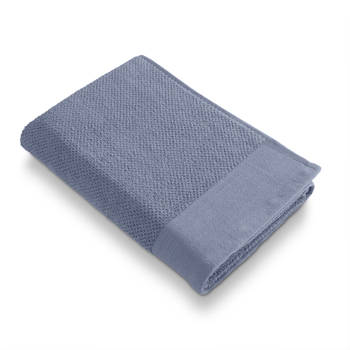 Blokker Walra handdoek popcorn 70x140 blauw aanbieding
