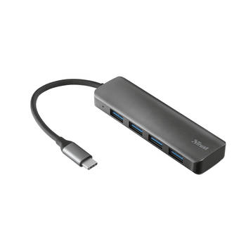 Trust Halyx USB-C naar 4 Poorts USB-A 3.2 Hub