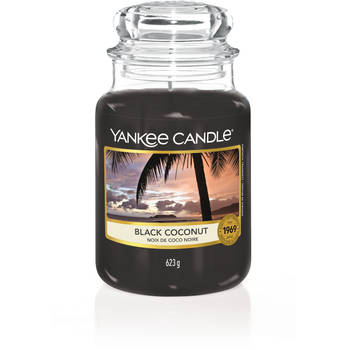Yankee Candle Geurkaars Large Black Coconut - 17 cm / ø 11 cm