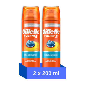 Gillette Fusion 5 Ultra Moist Shave Gel - 200 ml - 2 stuks