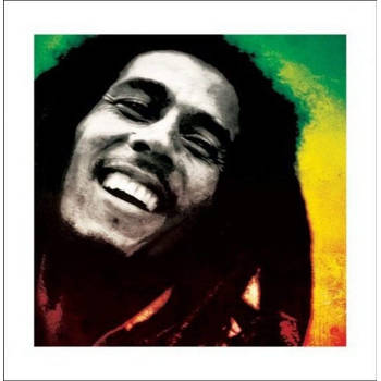 Kunstdruk Bob Marley Paint 40x40cm