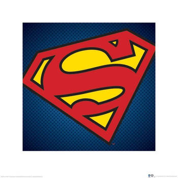 Kunstdruk DC Comics Superman Symbol 40x40cm