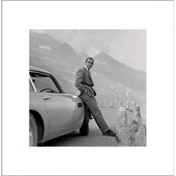 Kunstdruk James Bond Aston Martin 40x40cm