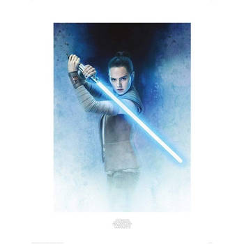 Kunstdruk Star Wars The Last Jedi Rey Lightsaber Guard 60x80cm