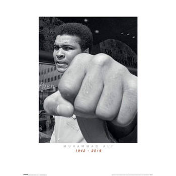 Kunstdruk Muhammad Ali Commemorative Punch 60x80cm