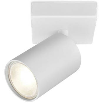 LED Plafondspot - Brinton Betin - GU10 Fitting - 1-lichts - Rond - Mat Wit - Kantelbaar - Aluminium - Philips - CorePro