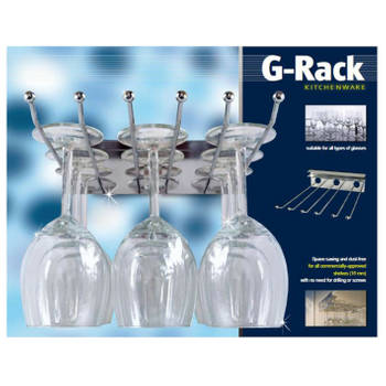 Glasrekhouder RVS voor 12 glazen - Wijnglazen