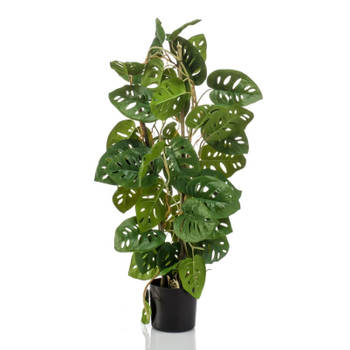 Emerald Kunstplant in pot Monkey monstera 75 cm