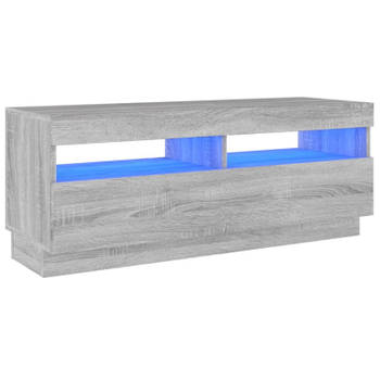 vidaXL Tv-meubel met LED-verlichting 100x35x40 cm grijs sonoma eiken