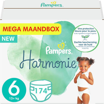 Pampers - Harmonie Pure - Maat 6 - Mega Maandbox - 174 luiers