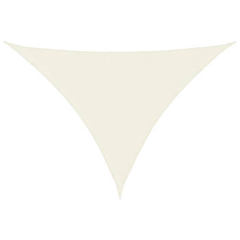 vidaXL Zonnescherm driehoekig 3x3x4,24 m oxford stof crèmekleurig