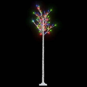 vidaXL Kerstboom wilg 200 meerkleurige LED's binnen en buiten 2,2 m