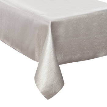 2x stuks tafelkleden/tafellaken wit sparkling effect van polyester formaat 140 x 240 cm - Tafellakens