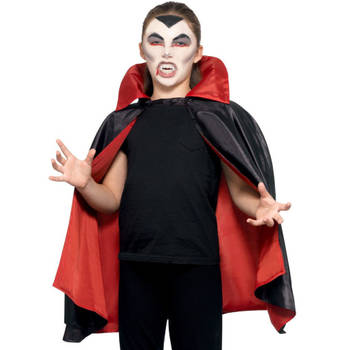 Vampier/Dracula verkleed set met cape schmink en tanden - Carnavalskostuums