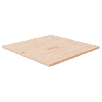 vidaXL Tafelblad vierkant 80x80x2,5 cm onbehandeld massief eikenhout