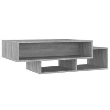 vidaXL Salontafel 105x55x32 cm bewerkt hout grijs sonoma eikenkleurig