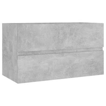 vidaXL Wastafelkast 80x38,5x45 cm bewerkt hout betongrijs