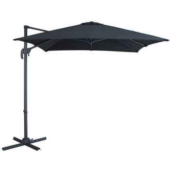 Kantelbare Zweefparasol 250x250 cm - Sterke Zweef Parasol - Zwart