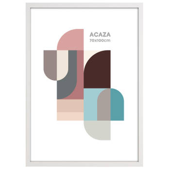 ACAZA Poster Lijst, grote Kader voor Foto's of Posters van 70 x 100 cm, MDF Hout, witte Rand