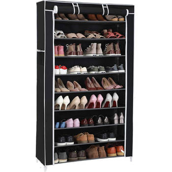 Schoenenrek - 40 paar schoenen - 88x160x28 cm - zwart
