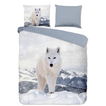 Pure Dekbedovertrek Micropercal White Fox - grijs 240x200/220cm