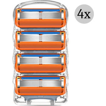 4x Scheermesjes - Compatibel met Gillette Fusion Scheermes (5 blades) Vervanging