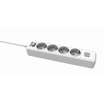 Philips 4-voudige Stekkerdoos - SPN3042WA/10- 230V - Wit - met USB