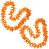 Pakket van 3x stuks oranje Hawaii krans slingers - Oranje supporter feestartikelen