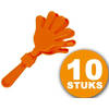 Oranje Feestartikel 10 stuks Oranje Handjesklapper Nederlands Elftal EK/WK Voetbal Oranje Versiering Versierpakket