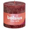 Bolsius Stompkaars Velvet Red Ø100 mm - Hoogte 10 cm - Donkerrood - 62 branduren