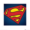 Kunstdruk DC Comics Superman Symbol 40x40cm