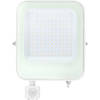 LED Bouwlamp 100 Watt met Sensor - LED Schijnwerper - Aigi Ixi - Natuurlijk Wit 4000K - Waterdicht IP65 - Mat Wit -