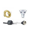 LED Spot Set - GU10 Fitting - Inbouw Rond - Mat Goud - Kantelbaar Ø83mm - Philips - CorePro 827 36D - 3.5W - Warm Wit