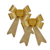 Krist+ kersthanger - strikjes - 2x - gouden - 15 x 17 cm - Kersthangers