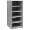 The Living Store Schoenenkast 31-5x35x70 cm spaanplaat betongrijs - Schoenenkast