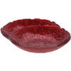 2x stuks glazen decoratie schaal/fruitschaal rood rond D40 x H7 cm - Fruitschalen