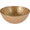 Glazen decoratie schaal/fruitschaal goud rond D28 x H11,5 cm - Fruitschalen