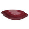 2x stuks glazen decoratie schalen/fruitschalen rood rond D40 x H7 cm - Fruitschalen