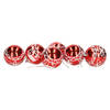 Gerimport Kerstballen - rood - 6ST - gedecoreerd - D6 cm - kunststof - Kerstbal